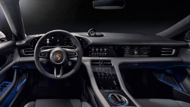 Porsche Taycan: il design della plancia