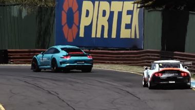 Porsche Taycan Turbo vs 911 GT3 RS vs 911 GT3 Cup: la sfida in pista