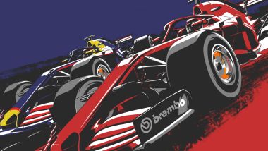 Poster Brembo Ferrari vs Red Bull