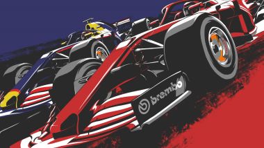 Poster Brembo Ferrari vs Red Bull
