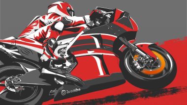 MotoGP Poster Ducati and Brembo brake length