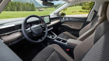 Prova Skoda Epiq: l'abitacolo è spazioso e rifinito con materiali robusti e piacevoli al tatto