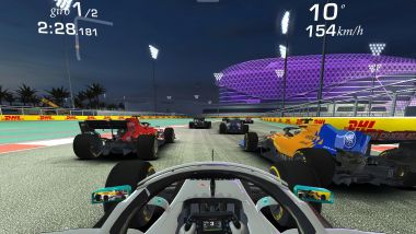 Real Racing 3: immagini di gioco con le monoposto Formula 1 ad Abu Dhabi