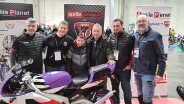 Reggiani con la ''sua'' Aprilia RS