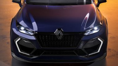 Renault Clio Williams: la losanga Renault collega il bordo inferiore del cofano con la griglia