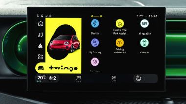 Renault Twingo E-Tech Electric: touchscreen da 10,1'' per l'infotainment con ChatGpt integrato