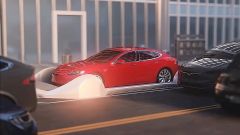 Elon Musk entra nel tunnel di Boring Company con una Tesla Model S