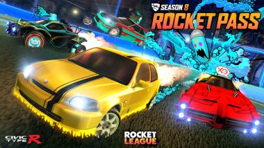 Rocket League, nel videogame arriva la Ferrari 296 GTB! Il poster della Stagione 8 con Honda Civic Type R