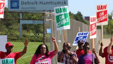 Sciopero dei lavoratori americani a Detroit