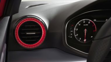 Seat Ibiza 2021: le bocchette dell'aria laterali illuminate