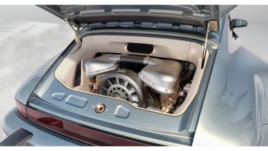 Singer Turbo Study, il motore flat six da 450 CV deriva da quello della serie 964