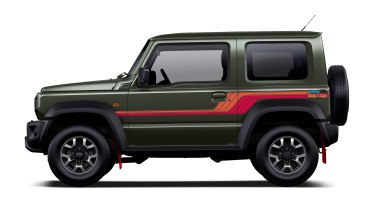 Suzuki Jimny Heritage: disponibile in tre colori: bianco, grigio e verde (nella foto)