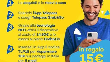 Telepass Grab&amp;Go: in vendita anche presso rivenditori come supermercati e stazioni di servizio