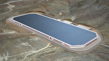 Tesla Gigafactory per la fabbricazione di batterie