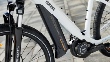 Test e-bike Yamaha: la urban CrossCore RC, la batteria removibile