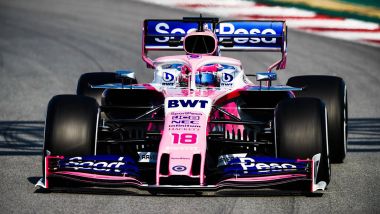 Test F1 Barcellona-2, day 3: Lance Stroll (Force India)