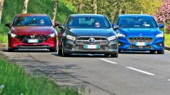Test Mazda 3, Ford Focus, Mercedes Classe A: la prova confronto