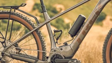Trek Marlin+, particolare con portapacchi e range extender
