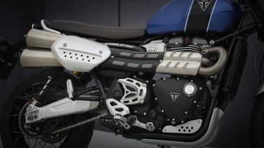 Triumph Scrambler 1200 2021: lo scarico è stato riprogettato per ridurre il calore