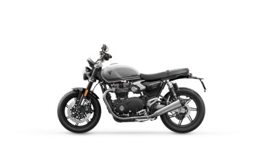 Triumph Speed Twin 1200: la versione standard in colore grigio alluminio