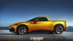 Ferrari Purosangue pick-up: i rendering di X-Tomi Design