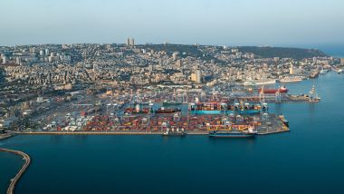 Una veduta del porto di Haifa