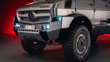 Unimog prototipo: il design del frontale &egrave; stato rielaborato in chiave contemporanea