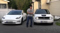 Video YouTube: ricaricare Tesla Model 3 con una Honda e