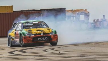 Volkswagen Polo: la WRC durante le acrobazie per realizzare la clip ''Gimkana''