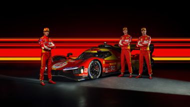 WEC 2024, presentazione livrea Ferrari 499P: equipaggio #50 Fuoco, Nielsen, Molina
