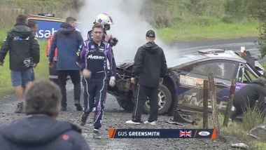 WRC 2022, Rally Nuova Zelanda: Gus Grensmith dopo il cappottamento