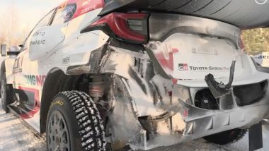 WRC 2022, Rally Svezia: la Yaris danneggiata di Elfyn Evans