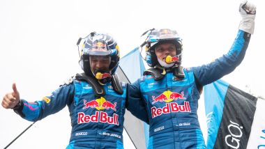 WRC 2023, Rally Cile: Ott Tanak festeggia con il suo navigatore