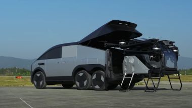 Xpeng Land Aircraft Carrier: mini van elettrico progettato per il trasporto del drone biposto
