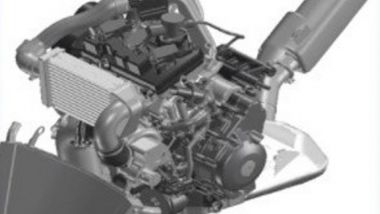 Yamaha MT-Turbo: in questa foto si vede chiaramente l'intercooler