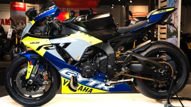 Yamaha R1 Valentino Rossi replica: lato sinistro