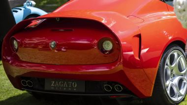 Zagato DoppiaCoda: un dettaglio del design del posteriore della supercar italiana